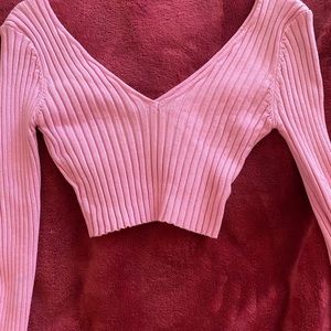 Pink long sleeve crop top! 💗
